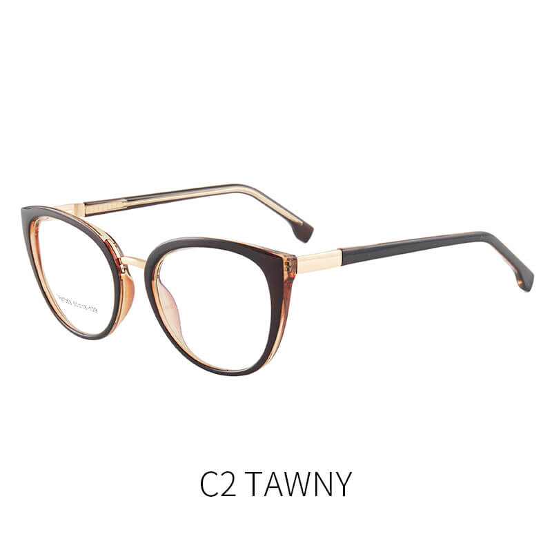 LUXYIN Tortoise Shell Cat Eye Glasses -LUXYIN