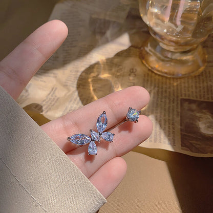 Elegante conjunto de anillos de ansiedad de mariposa