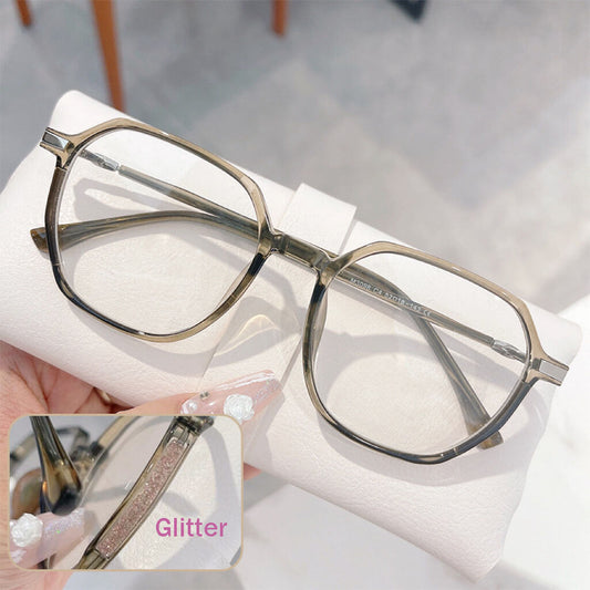 LUXYIN Sally Glitter Clear Frame Glasses -LUXYIN