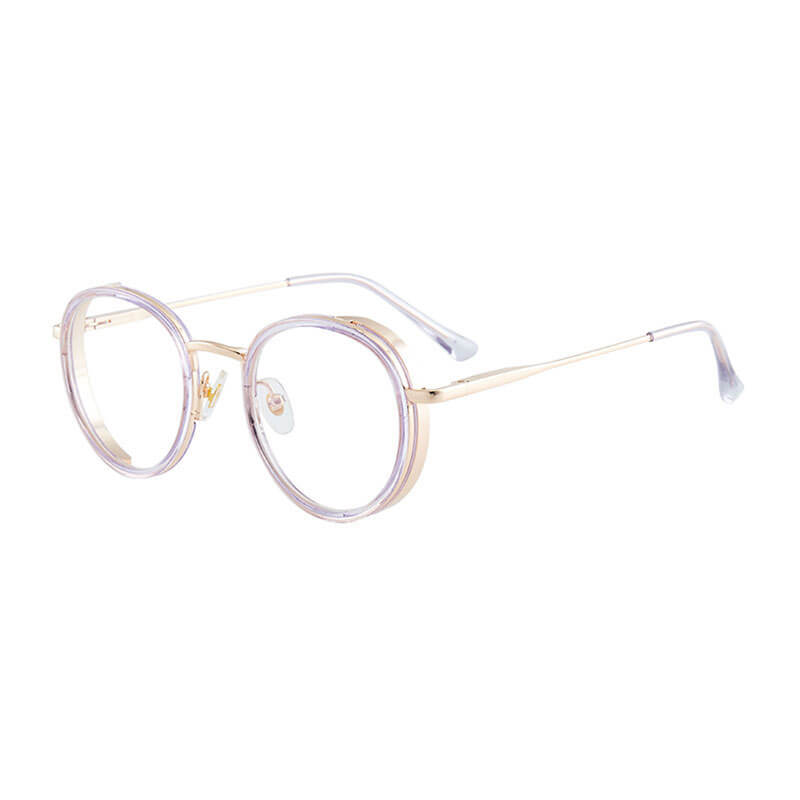 LUXYIN Cutie Blue Light Round Clear Glasses -LUXYIN