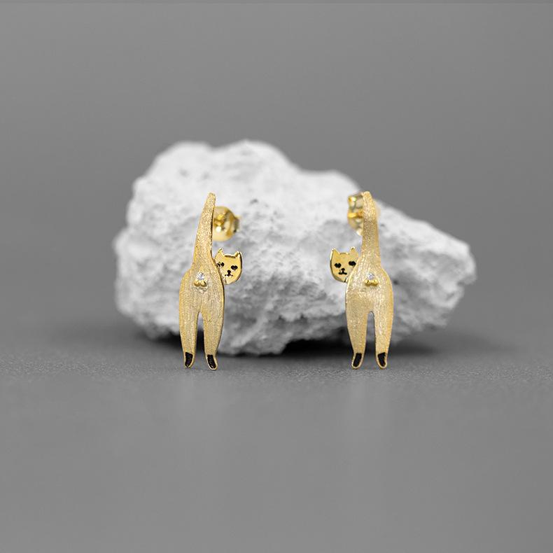 Naughty Cat Stud Earrings