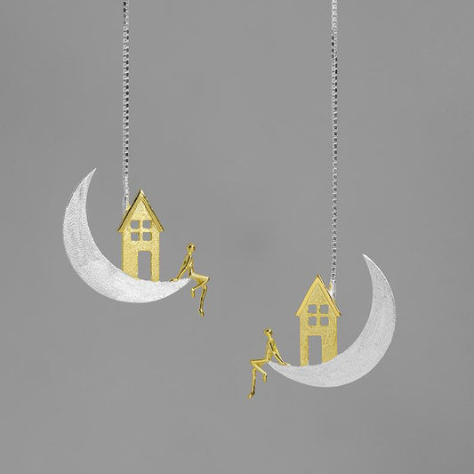 Home On The Moon Drop Earrings