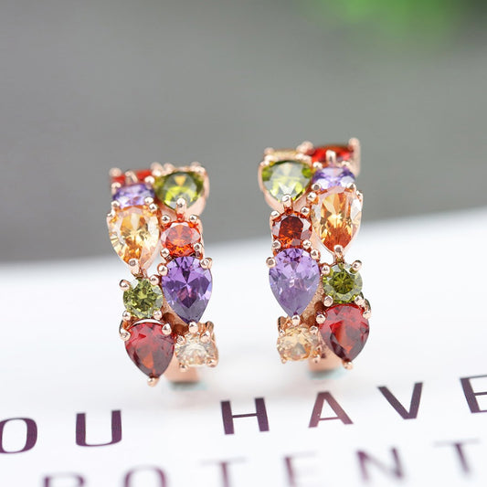 Stunning Multicolor Silver Earrings