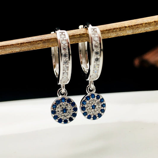 Happiness of Blue Eyes Silver earrings