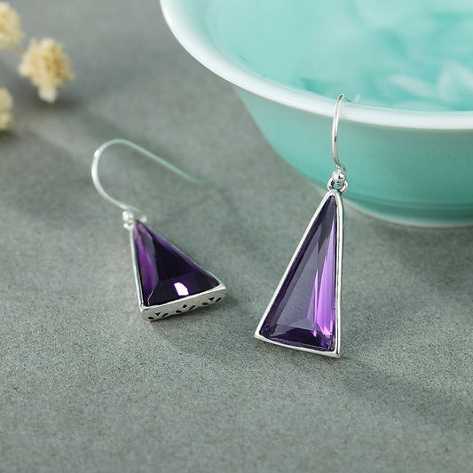 Vintage Triangle-shaped Drop Earrings