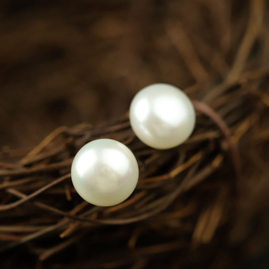 Pendientes de perlas de agua dulce de plata S925