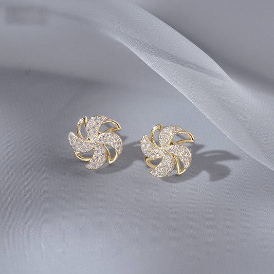 Rotating Windmill Earrings, Anti-Anxiety Stud Earrings - LUXYIN