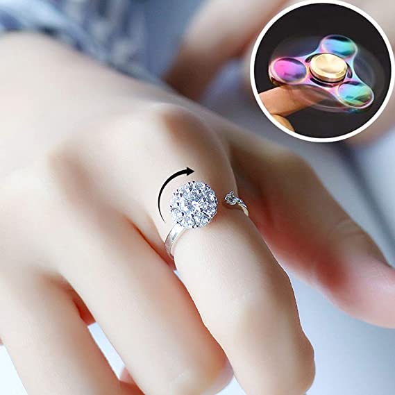 Fidget Anxiety Ring For Woman In Adjustable Size