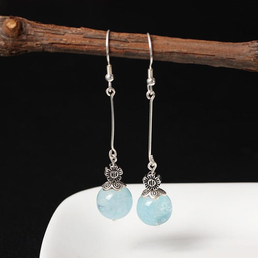 Silver Favorite Crystal Drop Earrings