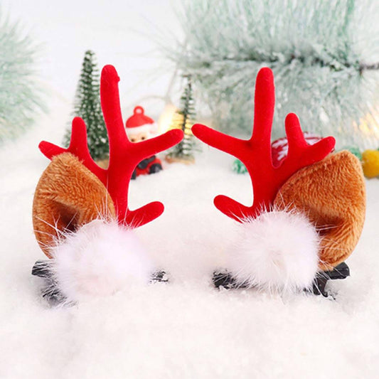 Christmas Bobbypins Reindeer Antlers Hair Clip