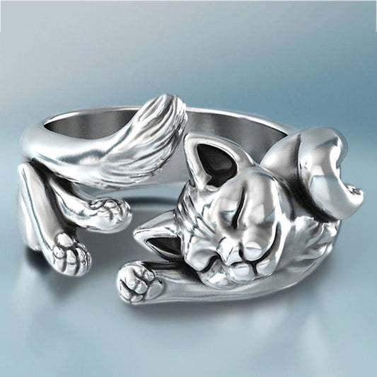 Cute Fortune Cat Ring