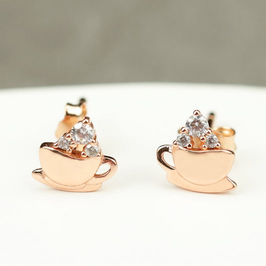 Afternoon Coffee Stud Earrings