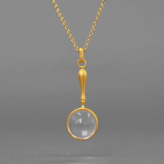 Magnifying Glass Crystal Pendant
