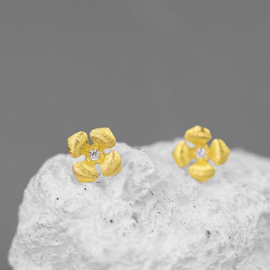 Missing You Flower Stud Earrings