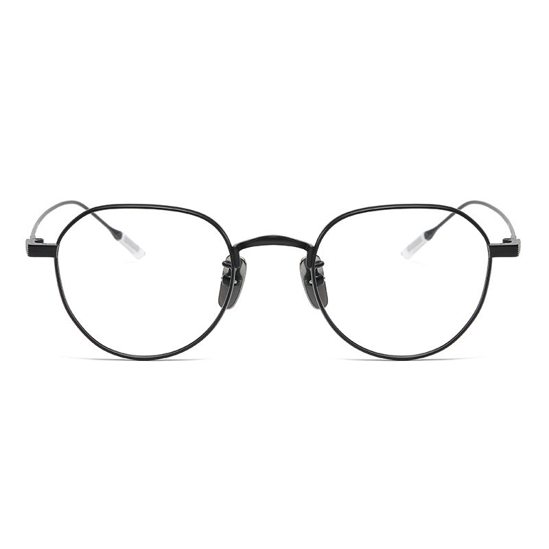 LUXYIN  Vintage Irregular Titanium Clear Glasses