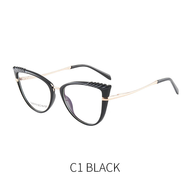 LUXYIN Jeni Leapoard Cat Eye Glasses -LUXYIN