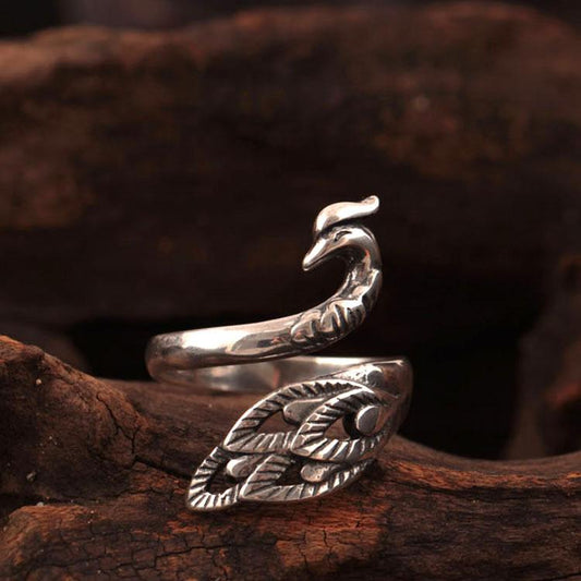Silver Favorite Peacock Ring