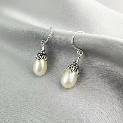 Pretty Handmade Pearl Drop Earrings