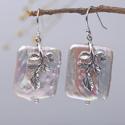 Natural Baroque Leaves Drop Earrings