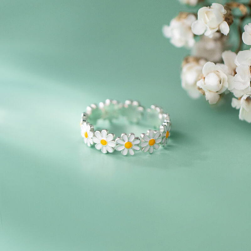 Sweet Daisy S925 Silver Open Ring