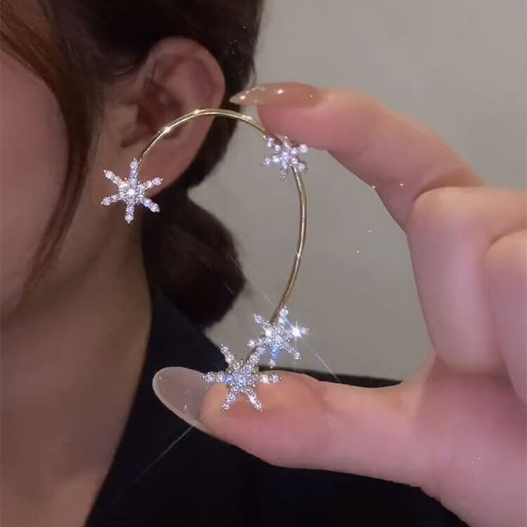 LUXYIN | Snowflake Ear Cuffs Clip Earrings, Non-pierced Ear Wraps