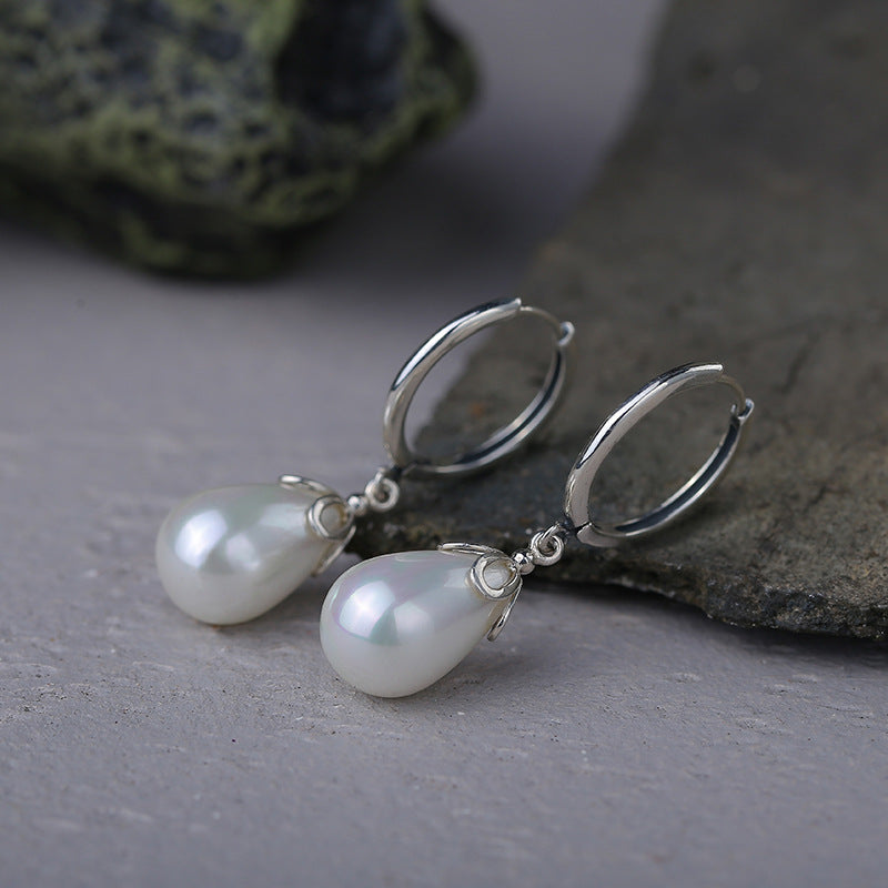 Gentle Waterdrop Pearl Drop Earrings