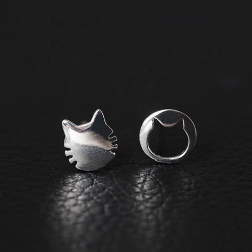 Irregular Cat Stud Earrings