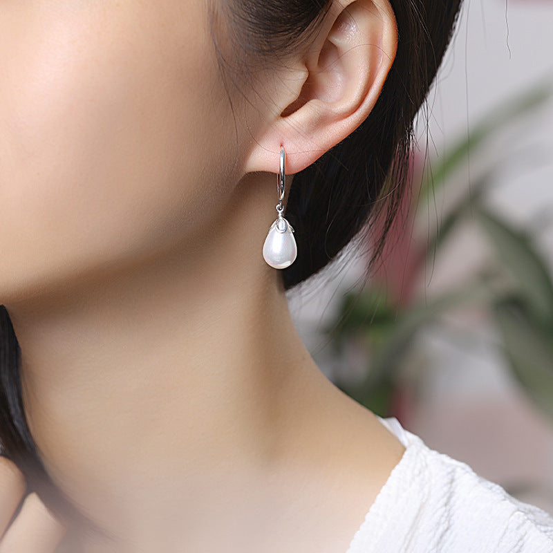 Gentle Waterdrop Pearl Drop Earrings