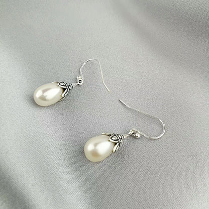 Pretty Handmade Pearl Drop Earrings