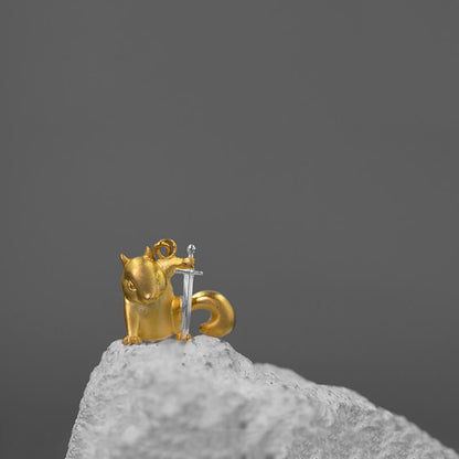 LUXYIN | Super Squirrel Man Silver Pendant, Super Man Necklace