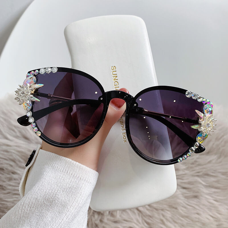 LUXYIN Cat Eye Blue Light Sunglasses