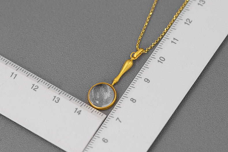 Magnifying Glass Crystal Pendant