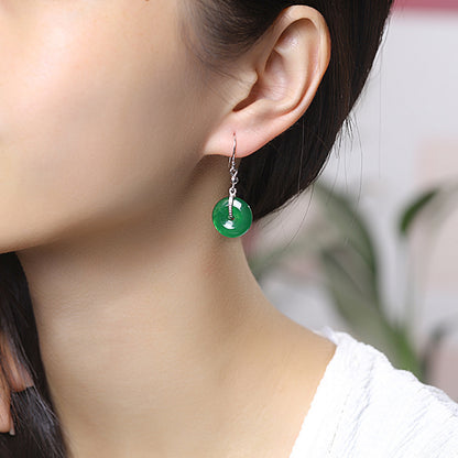 Safe and Well Wishes Jade Earrings