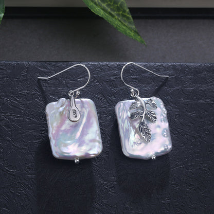 Natural Baroque Leaves Drop Earrings