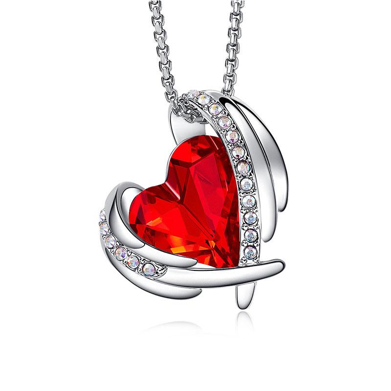 Heart of Angel Crystal Necklace