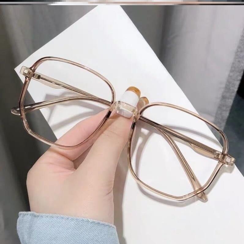 LUXYIN Big Polygon Frame Glasses