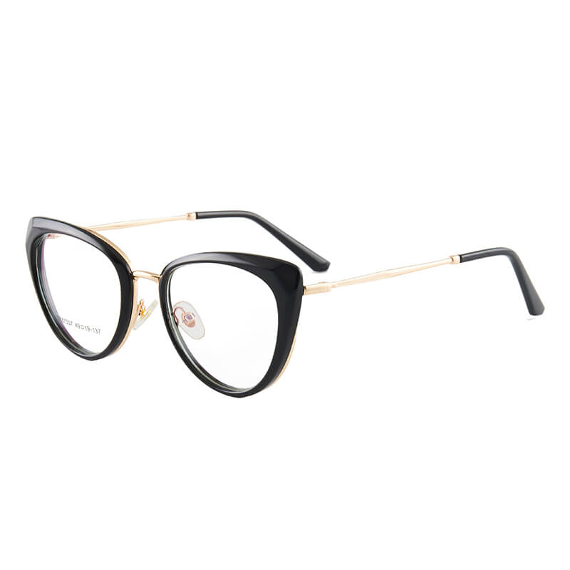 LUXYIN Trendy Cat Eye Clear Glasses -LUXYIN