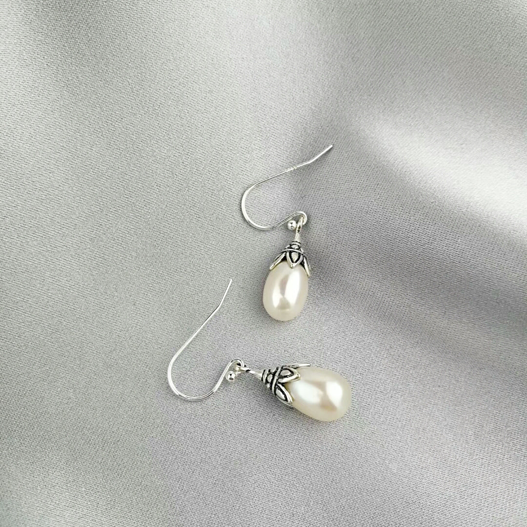 Pretty Handmade Pearl Drop Earrings
