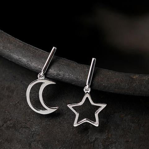 Shiny Star Moon Earrings