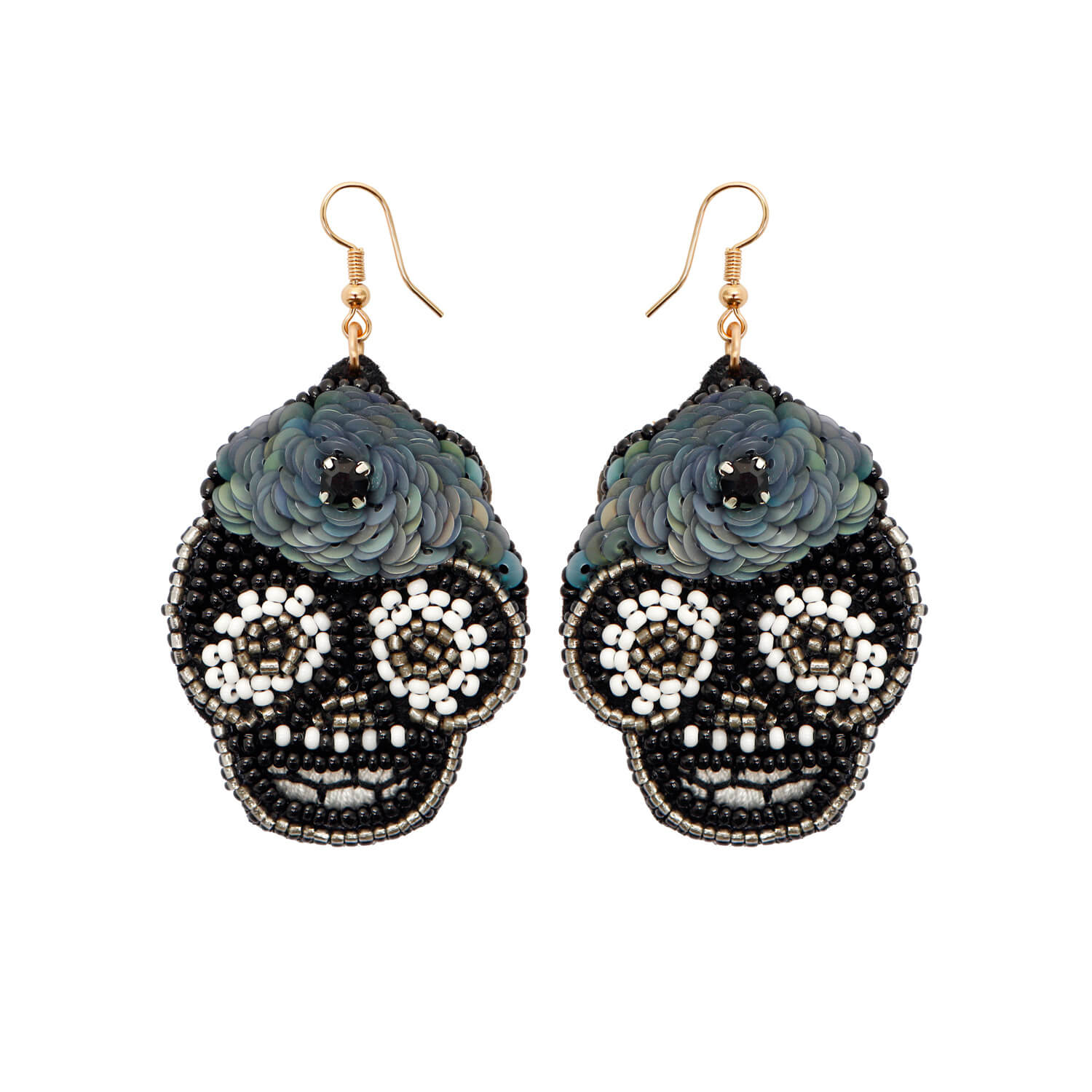 Halloween Ghost Skull Head Drop Earrings - LUXYIN