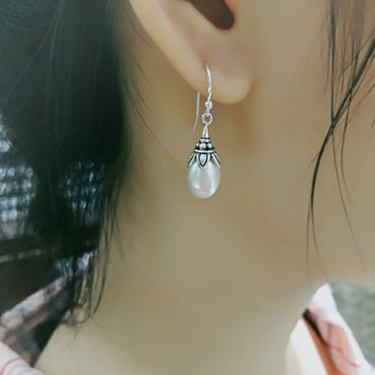 Pretty Handmade Pearl Drop Earrings
