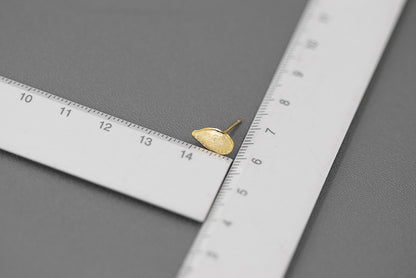 Golden Sunflower Seed Stud Earrings