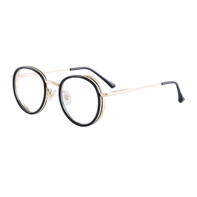 LUXYIN Cutie Blue Light Round Clear Glasses -LUXYIN