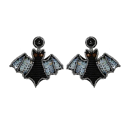 Halloween Decor Bat Dangle Earrings