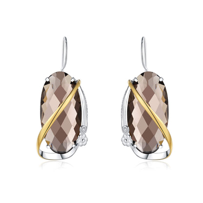 Gorgeous Tawny Crystal Hook Earrings