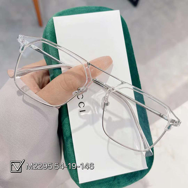 LUXYIN Vintage Flat Frame Glasses -LUXYIN