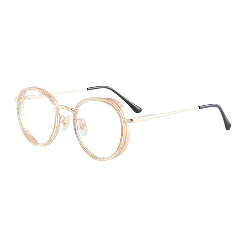 LUXYIN Cutie Blue Light Round Clear Glasses -LUXYIN