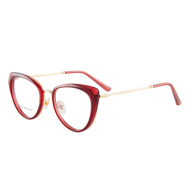 LUXYIN Trendy Cat Eye Clear Glasses -LUXYIN