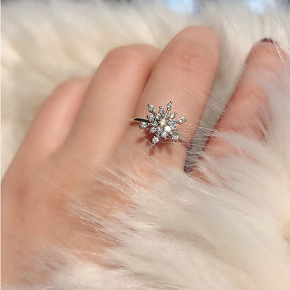 LUXYIN | Snowflake Rotate Dancing Ring, Anti-Anxiety Ring Spinner
