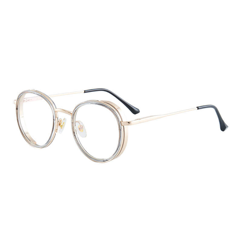 LUXYIN Cutie Blue Light Round Clear Glasses -LUXYIN